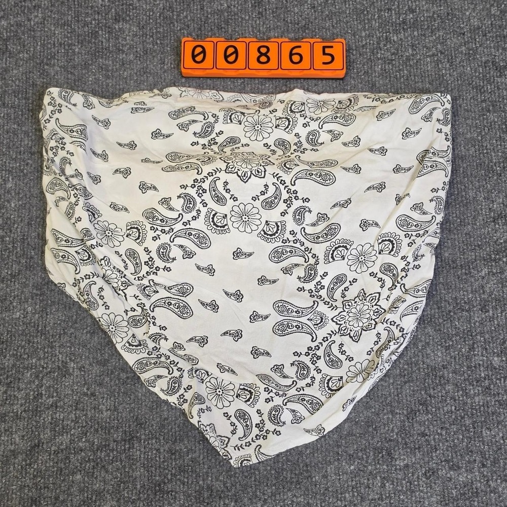 Hollister Black & white paisley bandana tube top Size Large